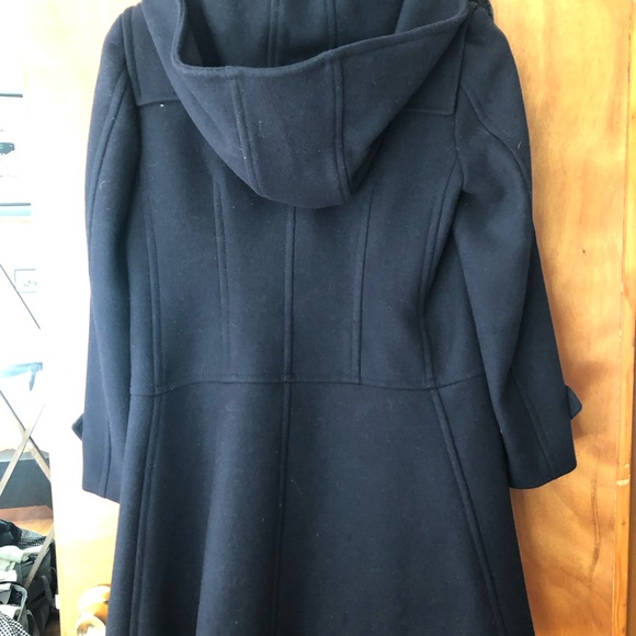 Philosophy Hooded Wool Navy Toggle Coat - Picture 3 of 8